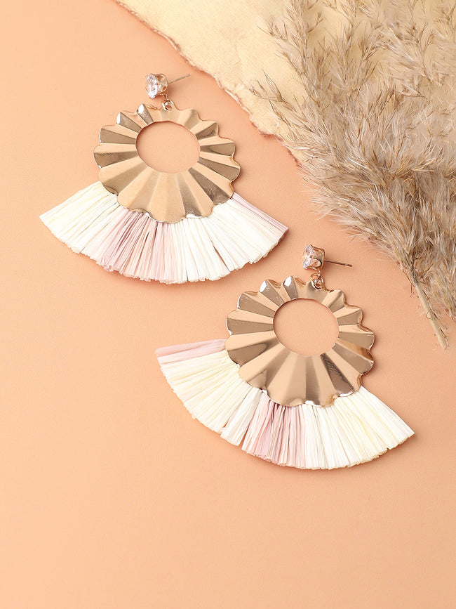 Women Multi Gold Plated Designer Party Drop Earring