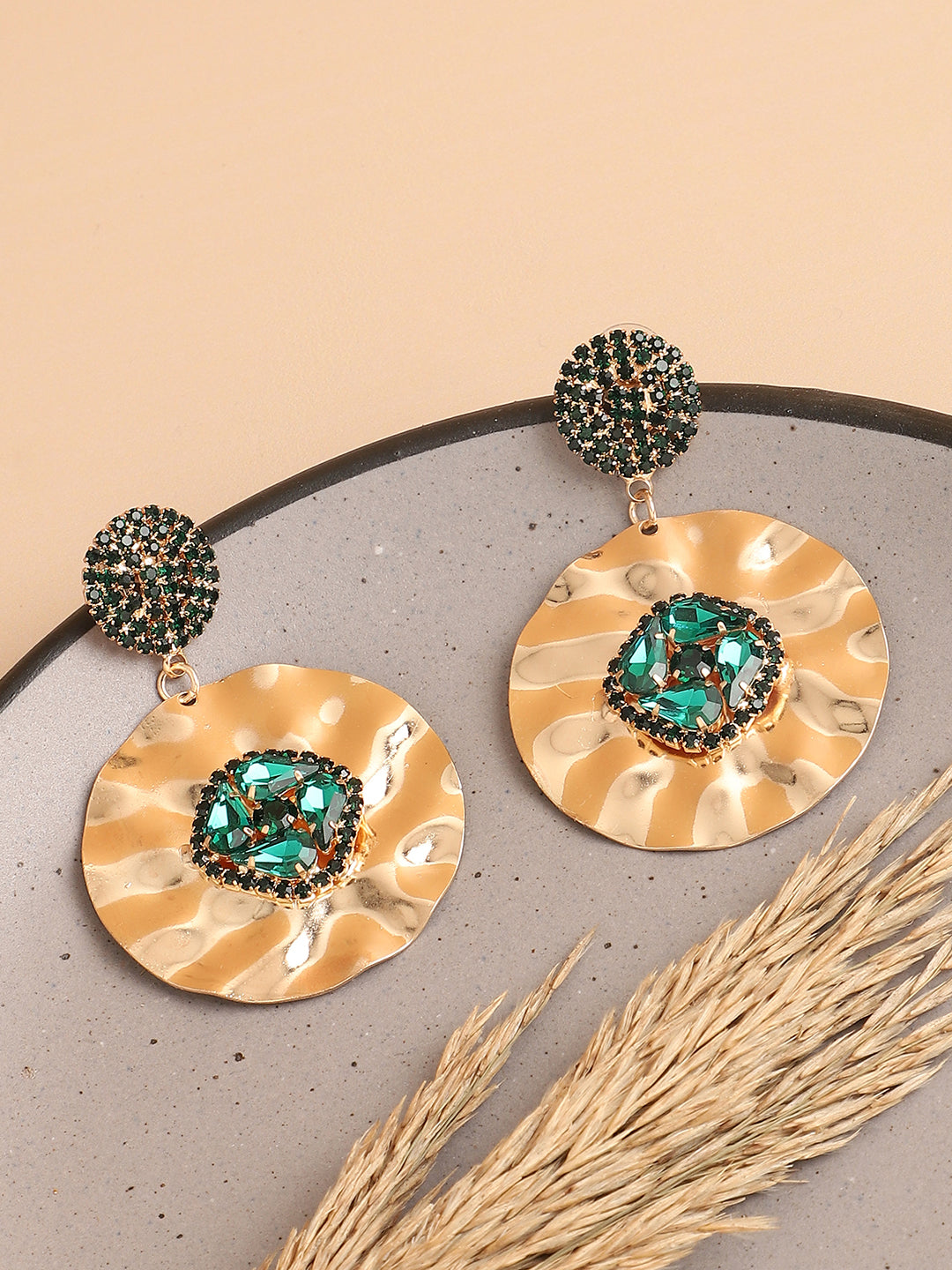 Women Multi Gold Plated Designer Party Drop Earring