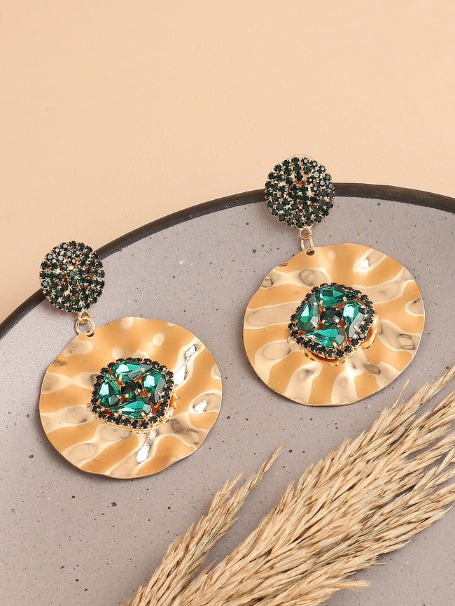 Women Multi Gold Plated Designer Party Drop Earring