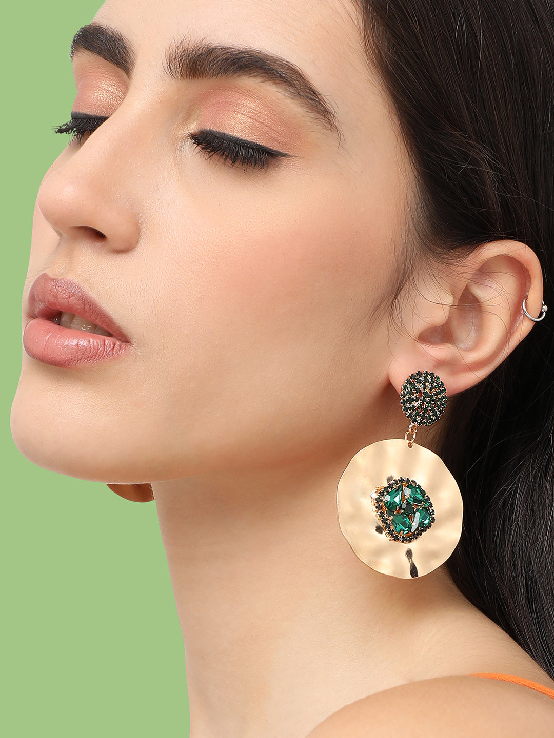 Women Multi Gold Plated Designer Party Drop Earring
