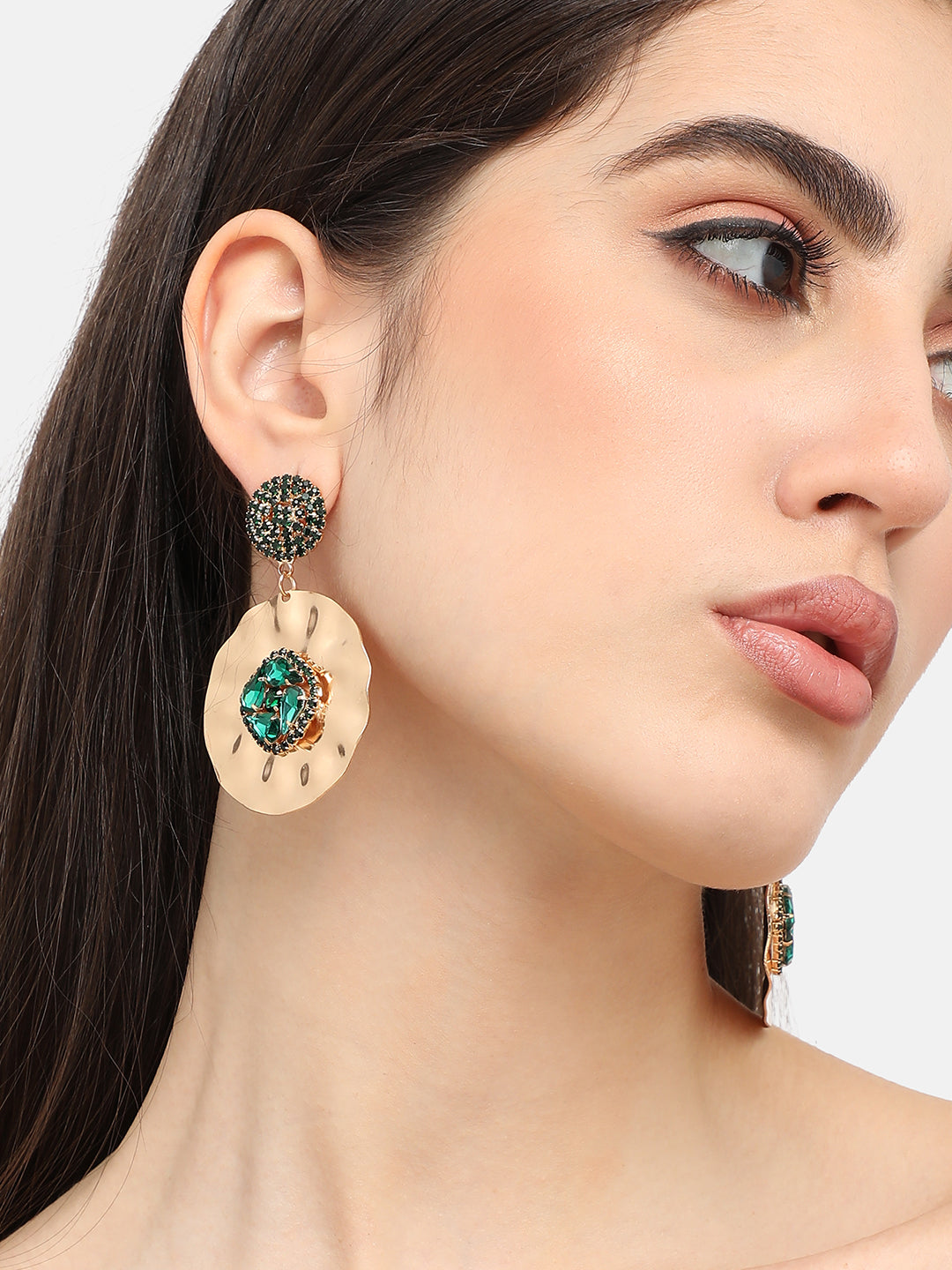Women Multi Gold Plated Designer Party Drop Earring
