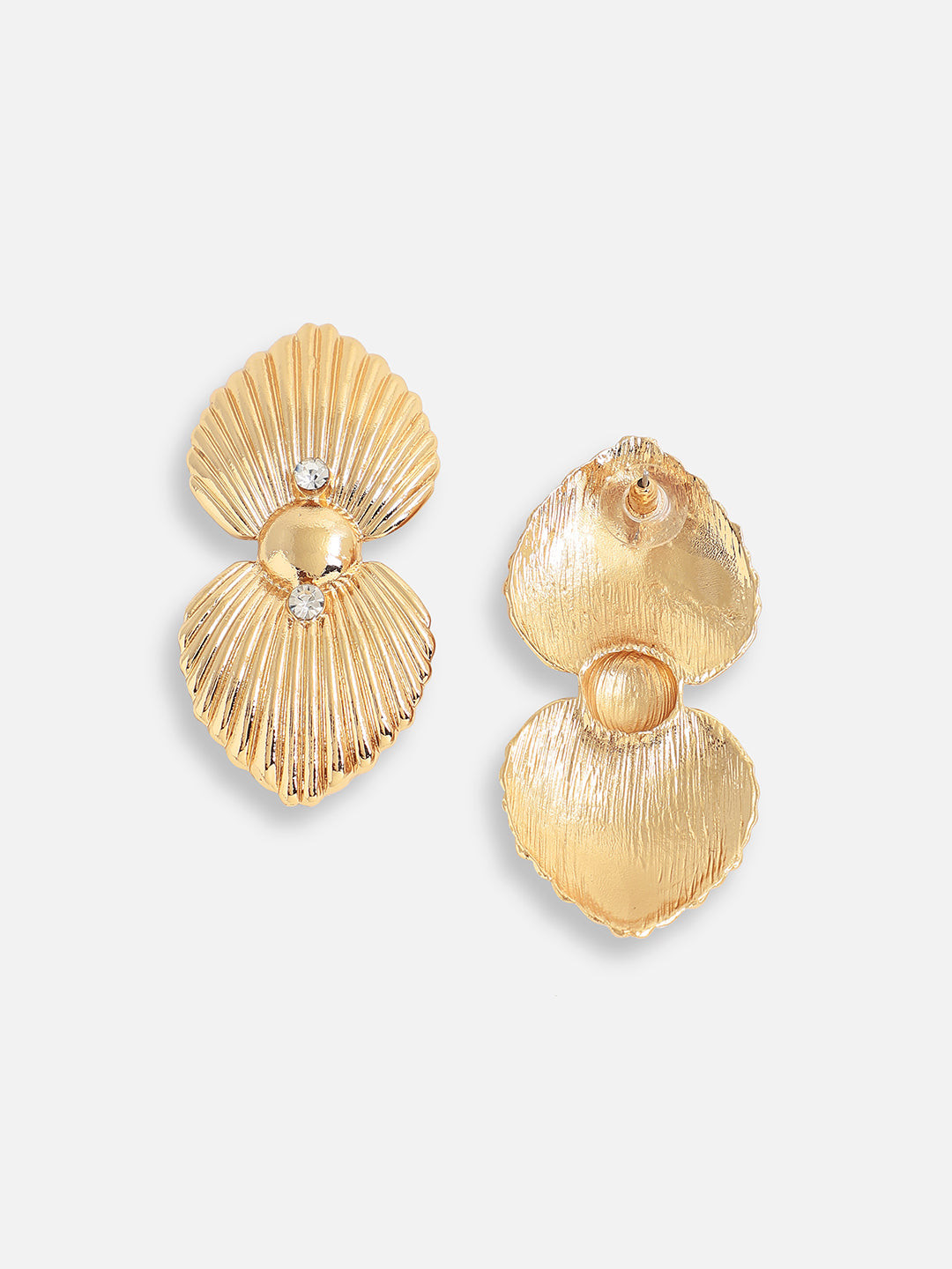Women Gold Plated Pearls Party Drop Earring