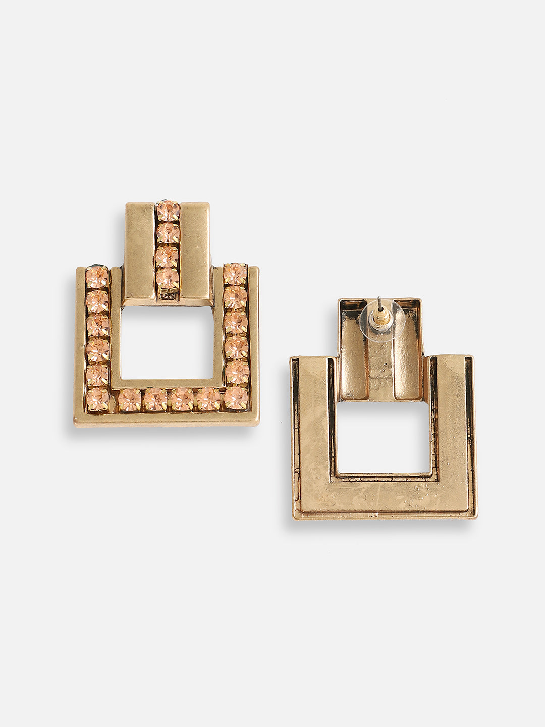 Women Multi Gold Plated Designer Stone Earring