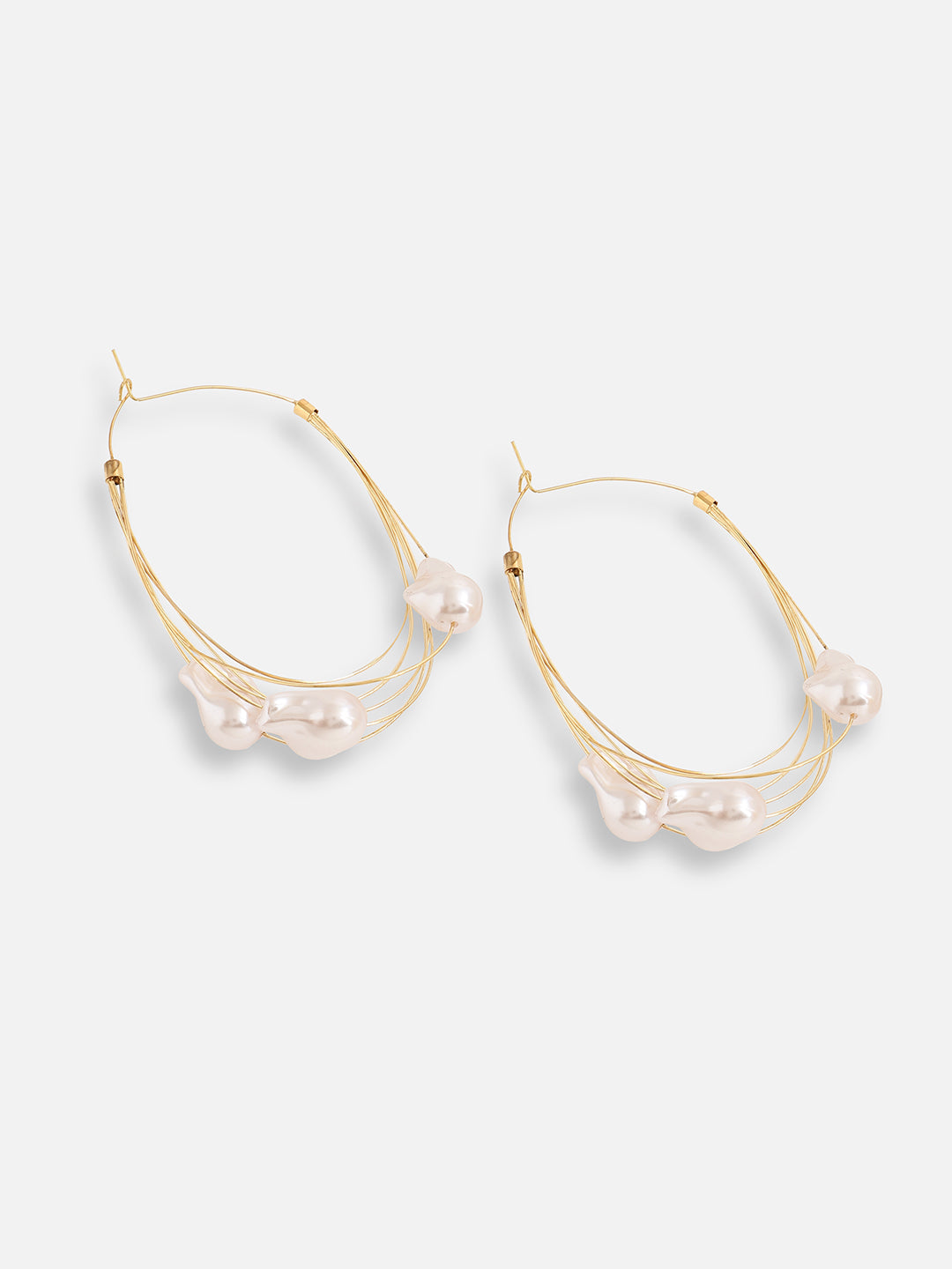 Women White Gold Plated Designer Casual Stud