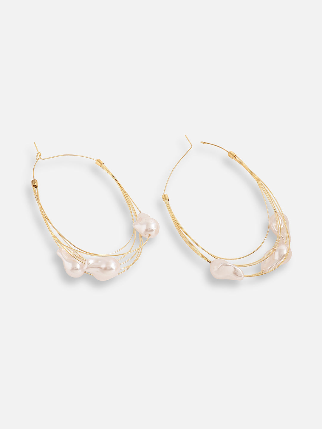Women White Gold Plated Designer Casual Stud