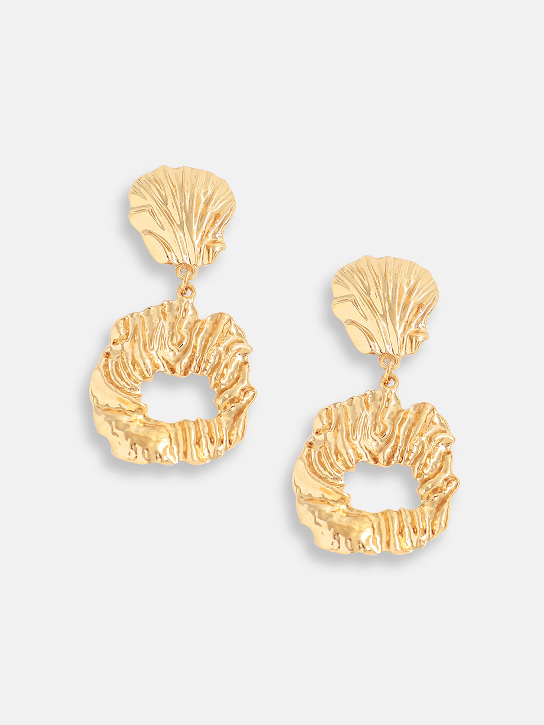 Women Gold Plated Designer Stone Party Drop Earring