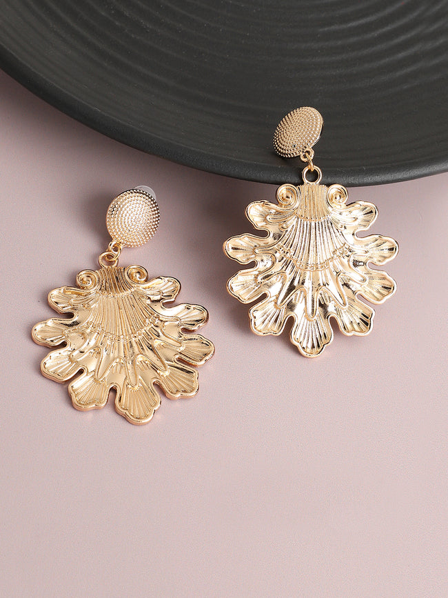 Women Gold Plated Designer Stone Casual Stud