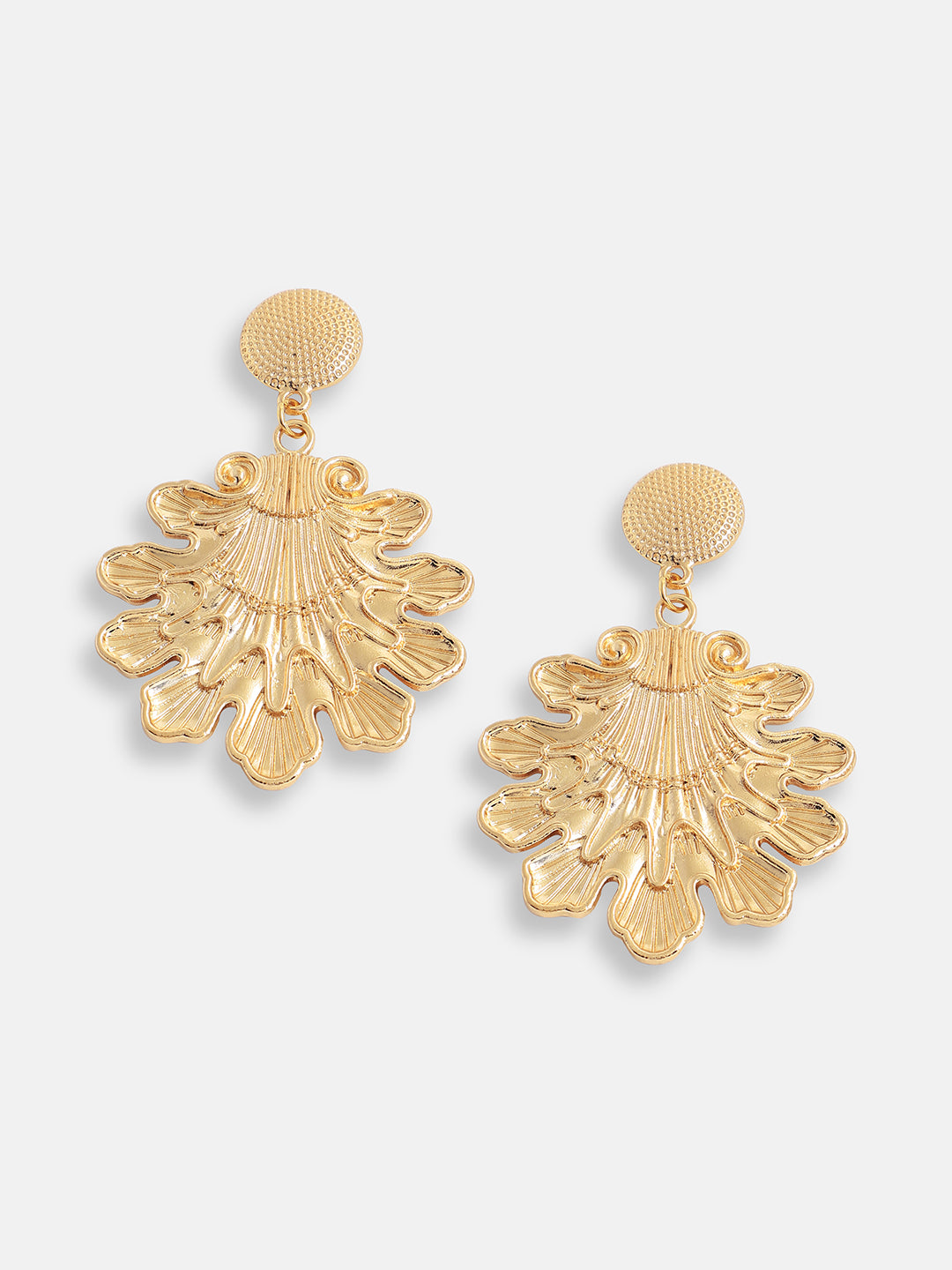 Women Gold Plated Designer Stone Casual Stud