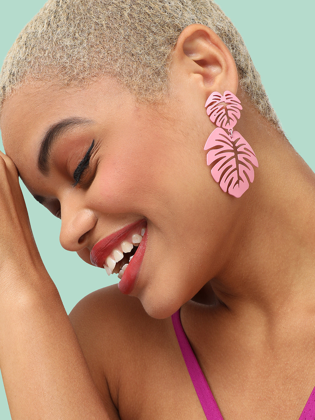 Women Pink Party Designer Drop Earring