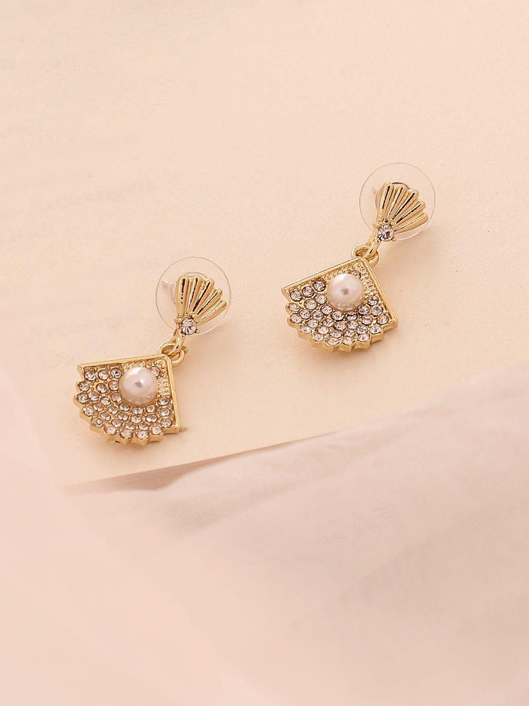 Women White Gold Plated Party Designer Hoop Earring