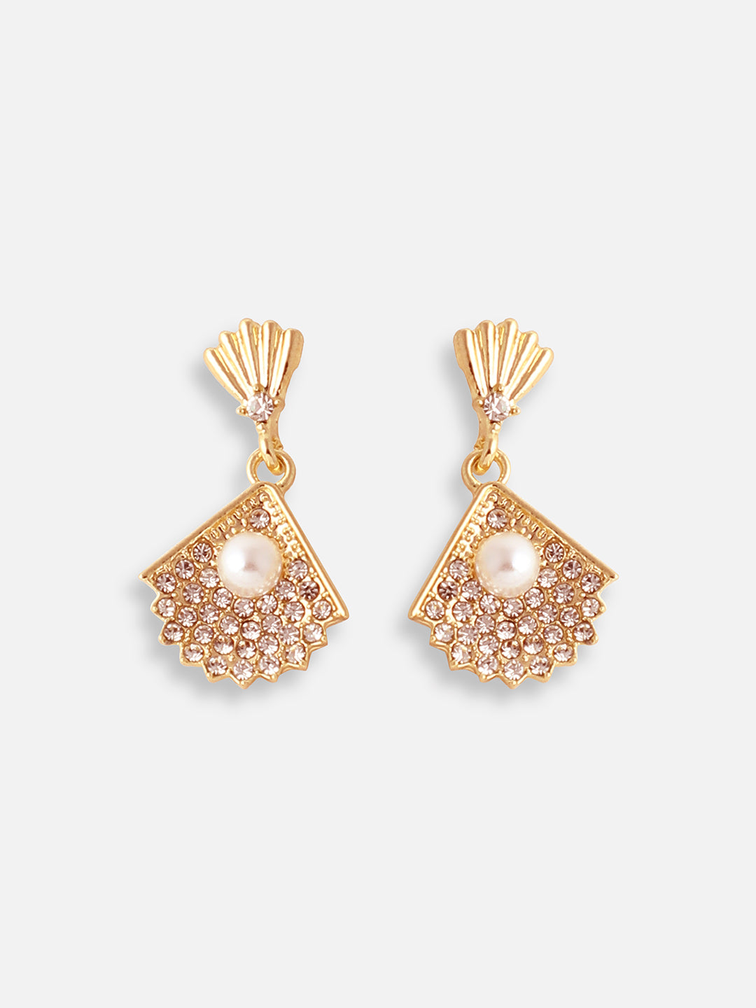 Women White Gold Plated Party Designer Hoop Earring