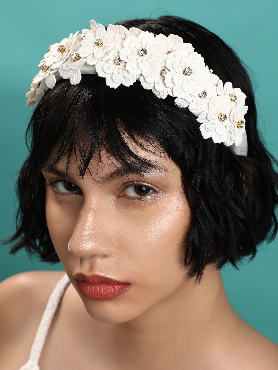 Women White Color Hairband