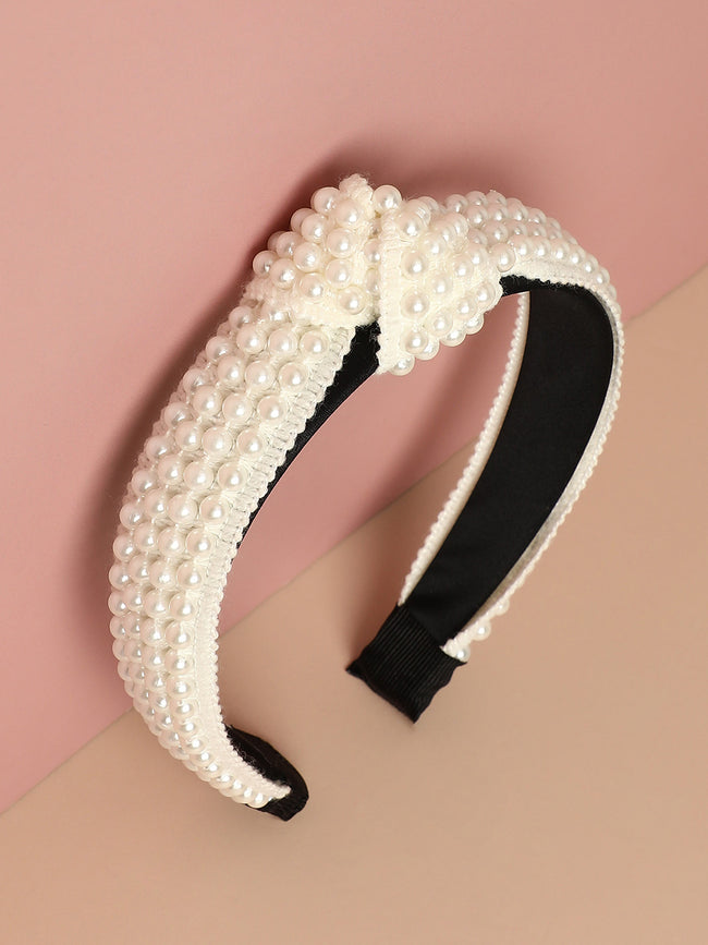 Women White Color Hairband