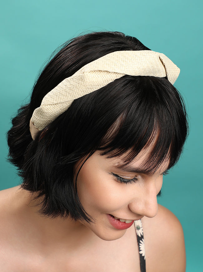 Women Cream Color Hairband