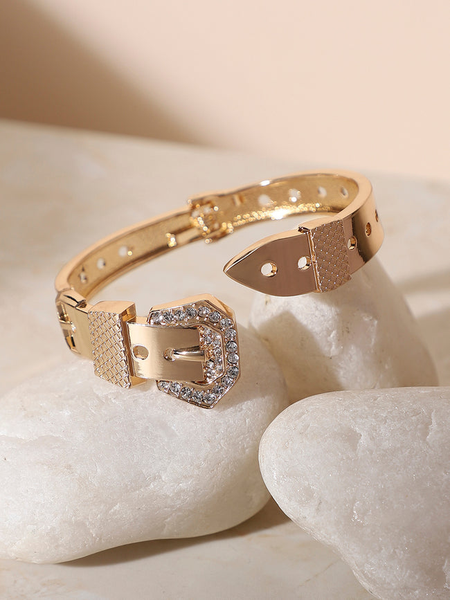 Women Gold-Plated Cuff Bracelet