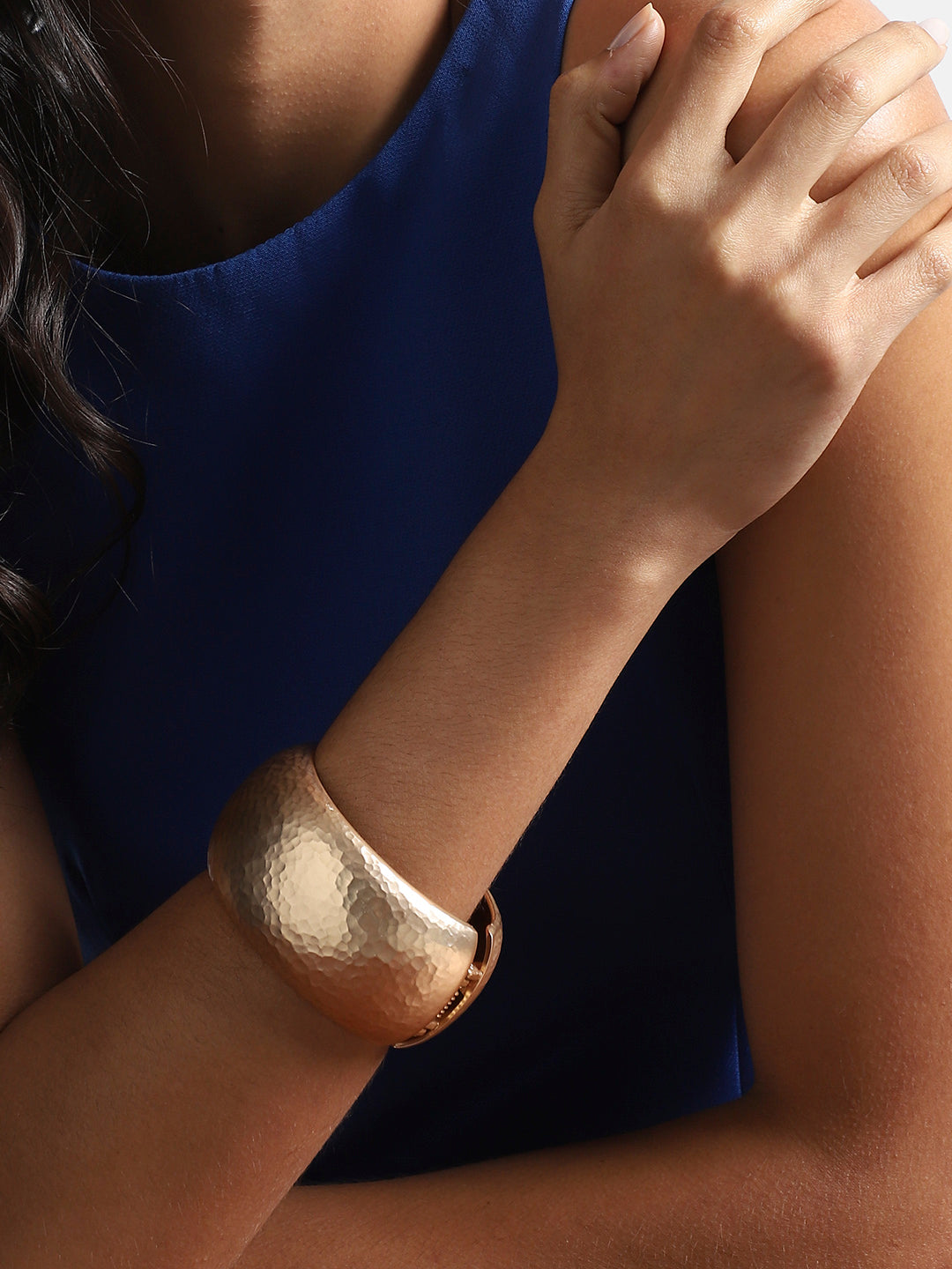 Women Gold-Plated Cuff Bracelet