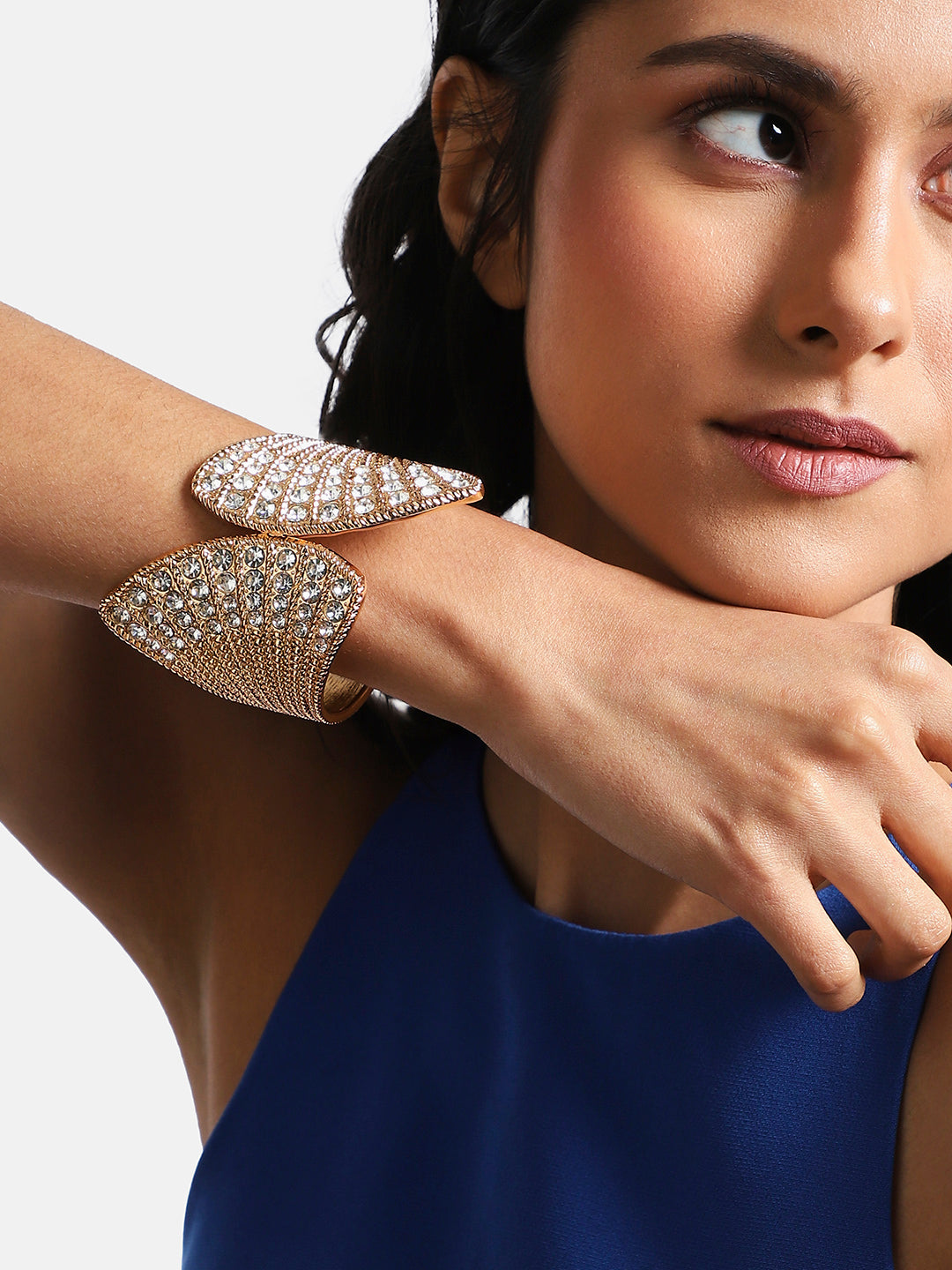Women Gold-Plated Cuff Bracelet