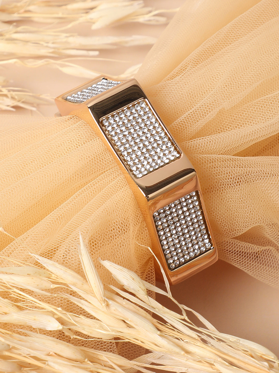 Women Gold Plated Cuff Bracelet