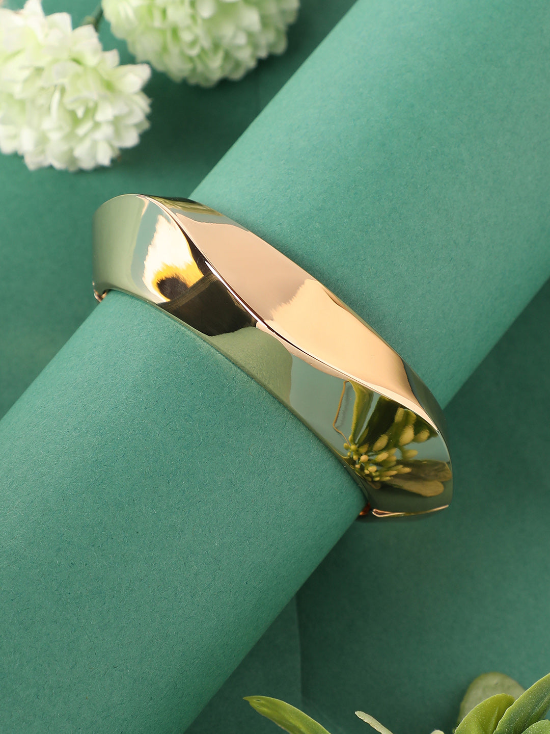 Women Gold-Plated Cuff Bracelet