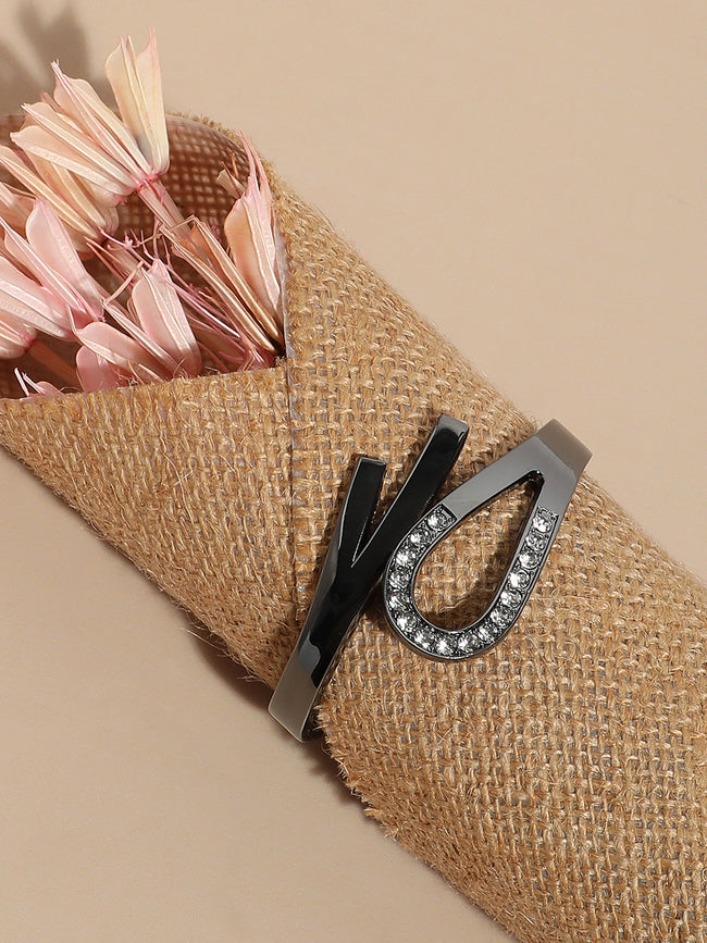 Women Silver-Plated Cuff Bracelet