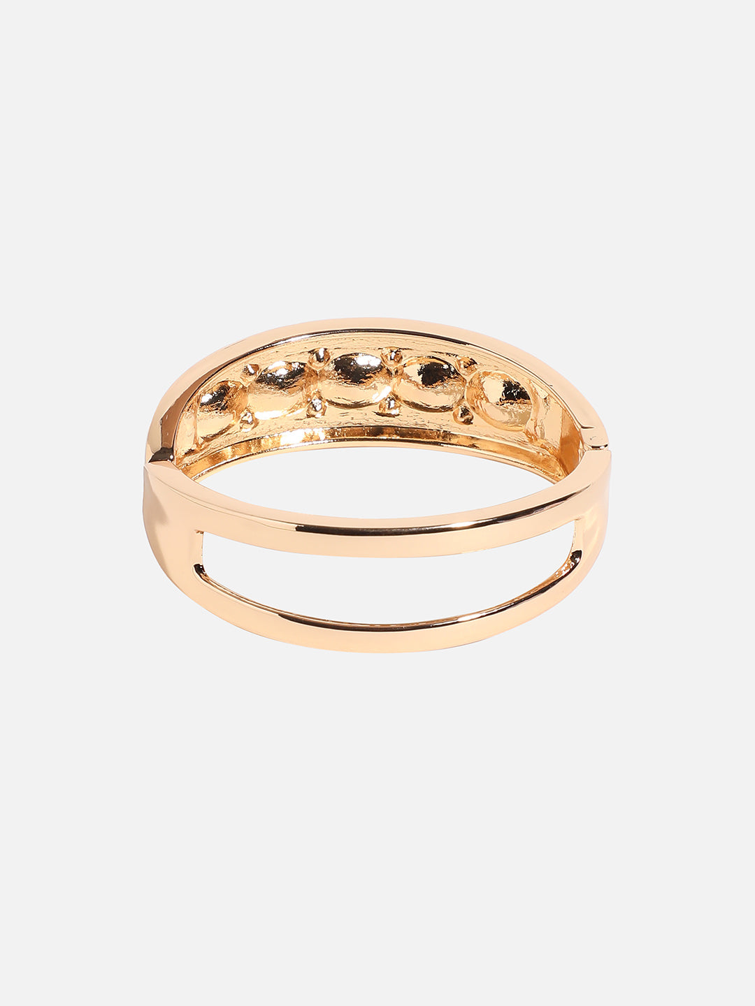 Women Gold-Plated Stone Maxi Crystal Cuff Bracelet