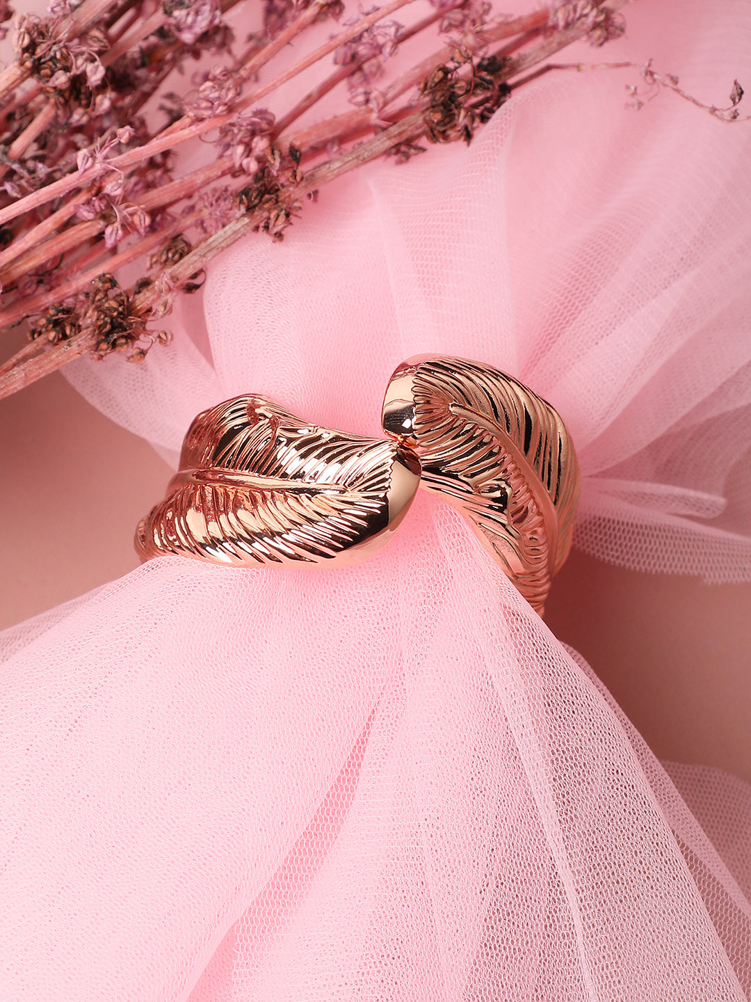 Women Rose Gold Plated Cuff Bracelet