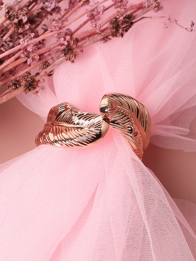 Women Rose Gold Plated Cuff Bracelet
