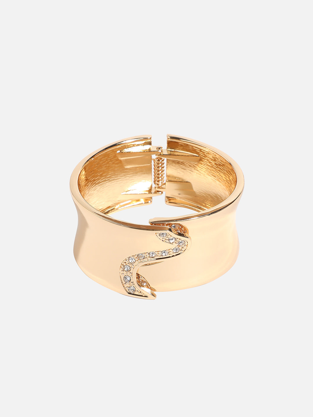 Women Gold-Plated Studded Bangle-Style Bracelet