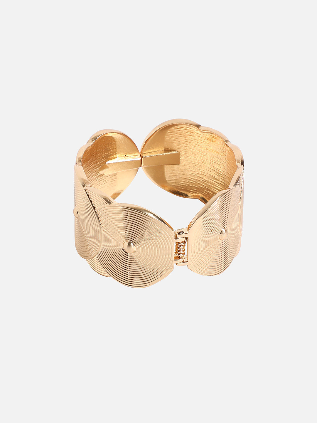 Women Circular Ribbed Bracelet