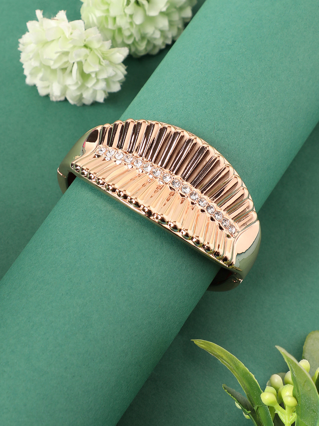 Women Gold-Plated Cuff Bracelet