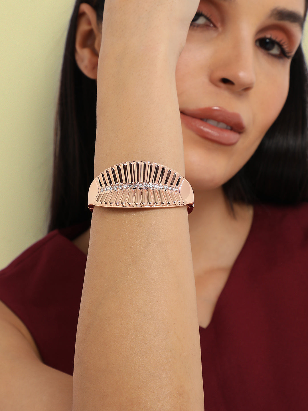 Women Gold-Plated Cuff Bracelet