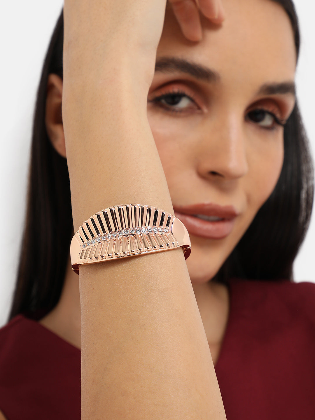 Women Gold-Plated Cuff Bracelet
