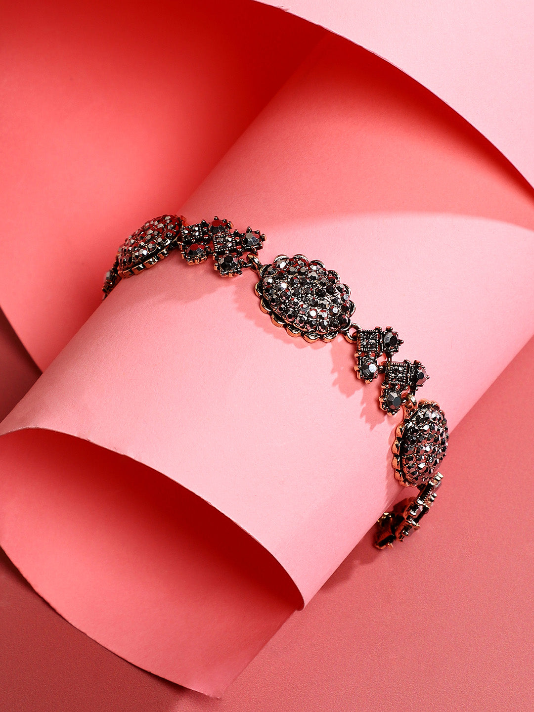 Women Oval Cluster Bracelet