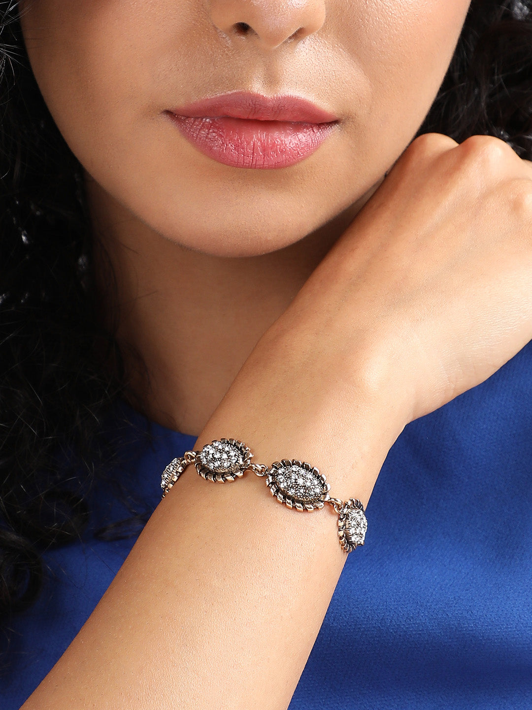 Women Twisted Crystal Bracelet