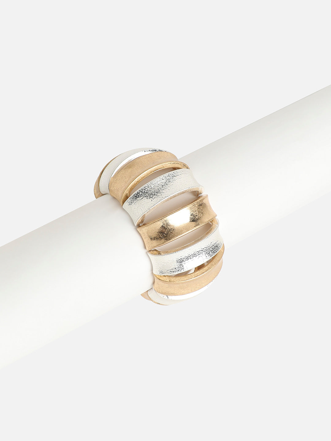 Women Contrast Curve Statement Bracelet