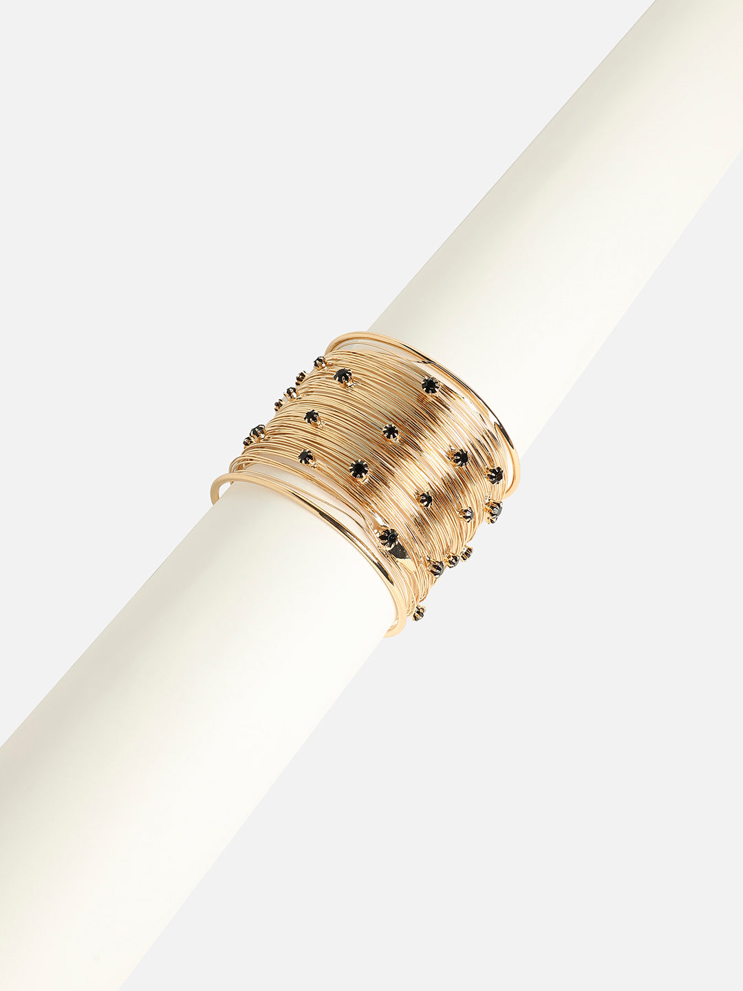 Women Ribbed Wire Statement Bracelet