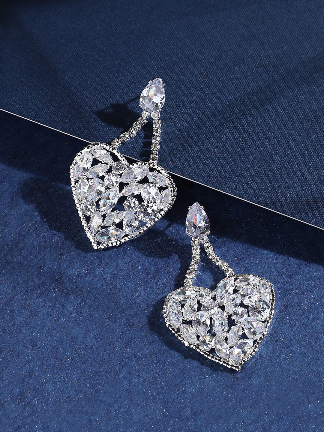 Women Silver Plated Drop Earrings