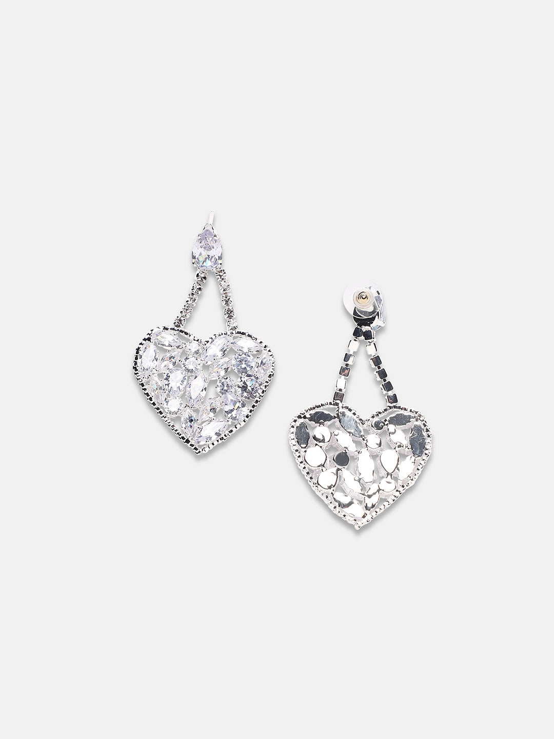 Women Silver Plated Drop Earrings