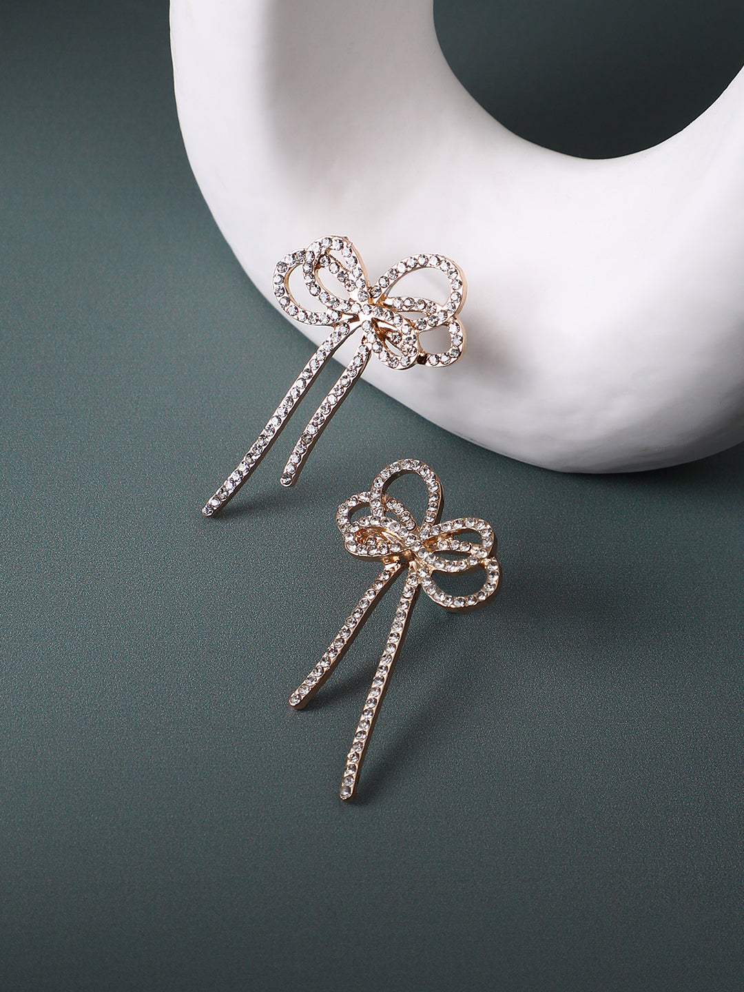 Women Gold-Plated Alloy Drop Earrings