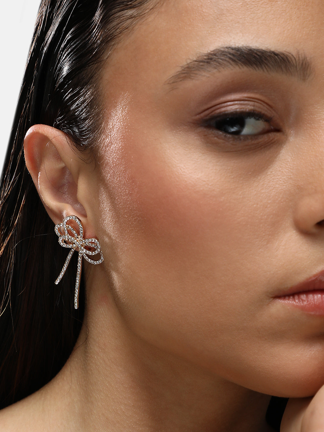 Women Gold-Plated Alloy Drop Earrings