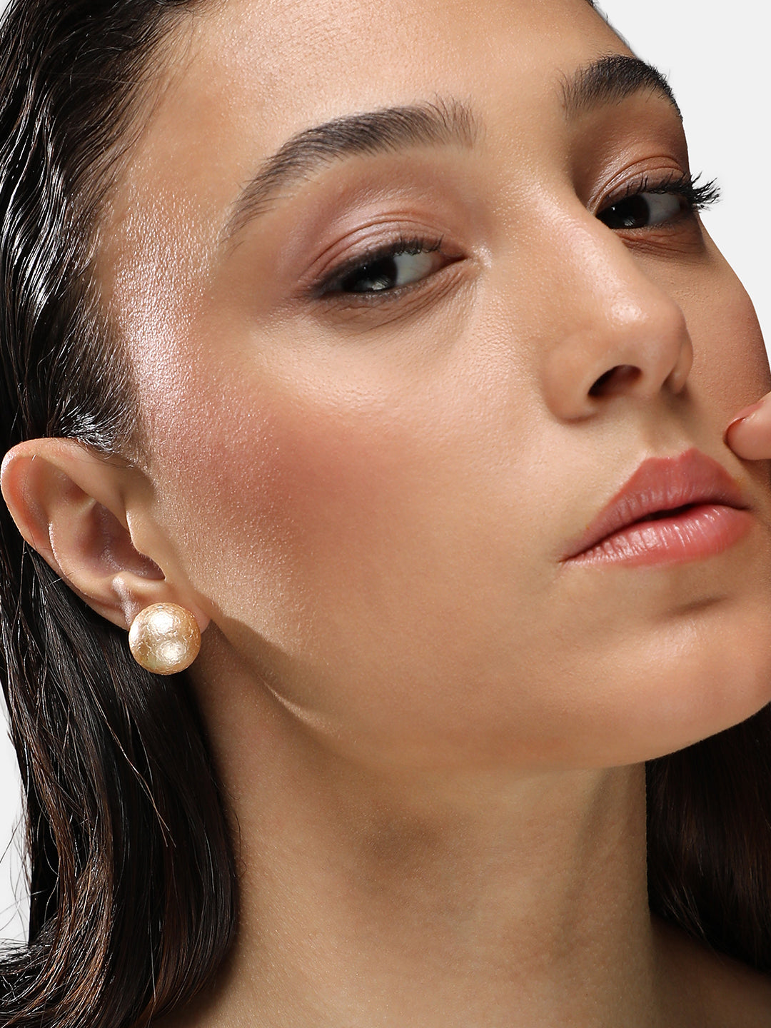 Women Gold-Plated Stud Earrings