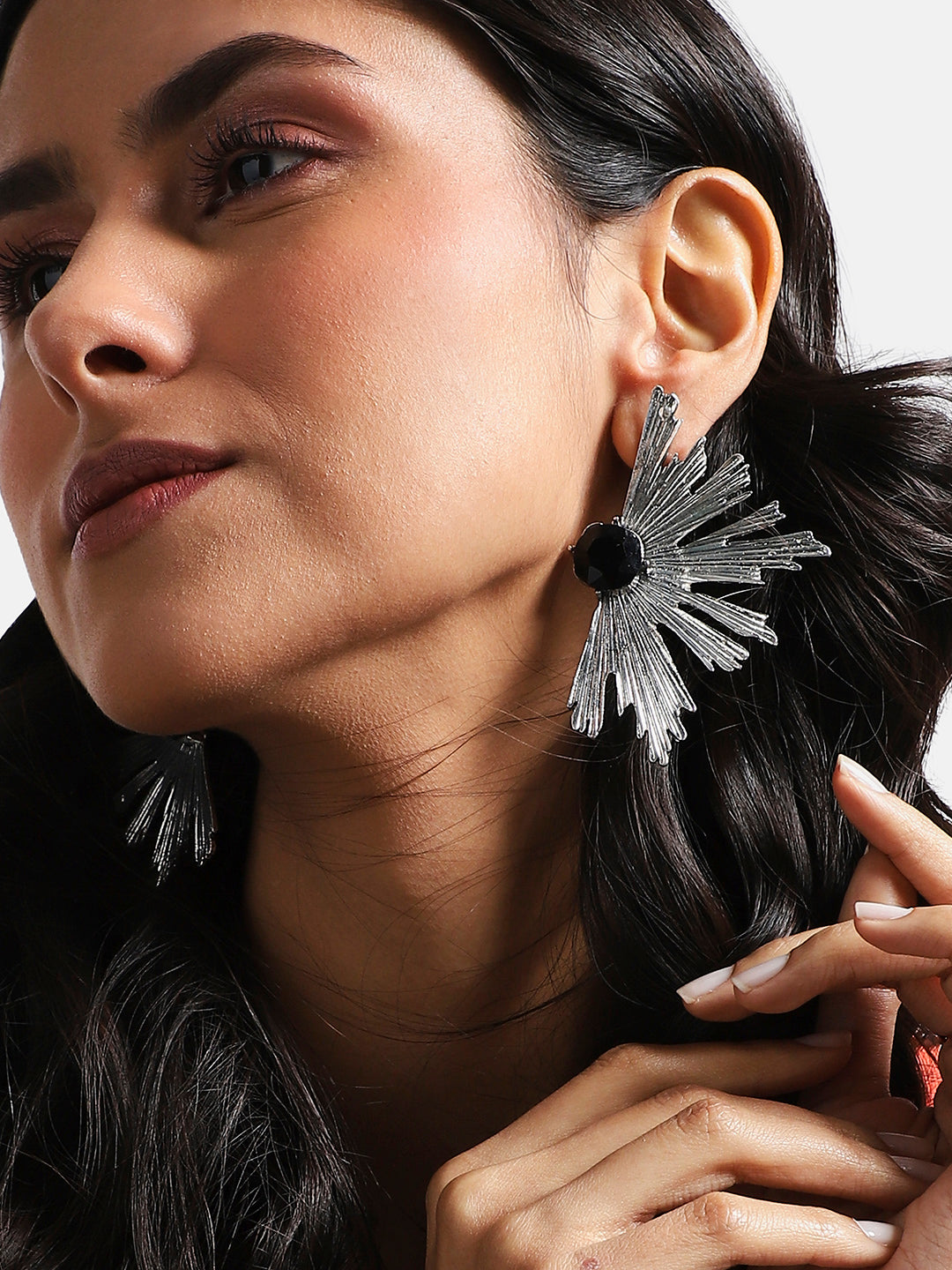 Women Silver-Plated Contemporary Studs Earrings