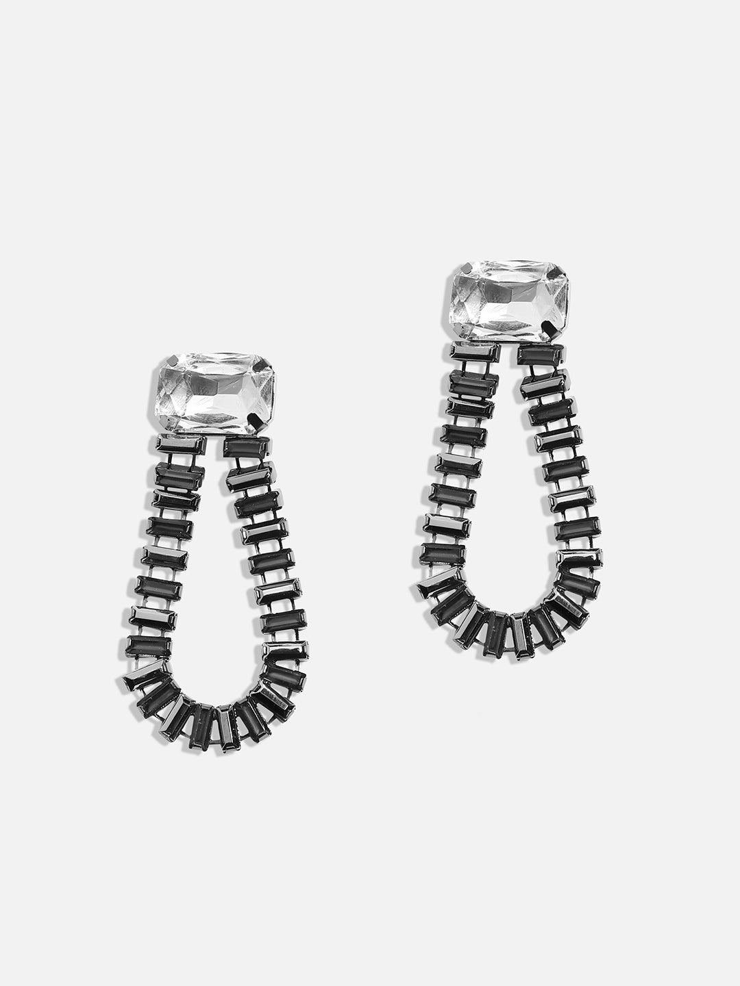 Women Silver-Plated Contemporary Drop Earrings