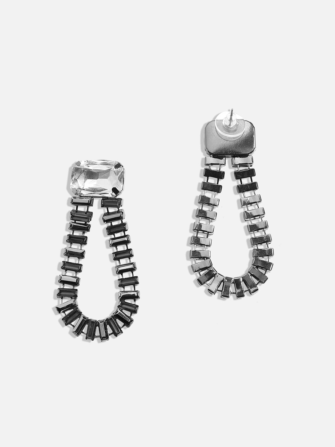 Women Silver-Plated Contemporary Drop Earrings