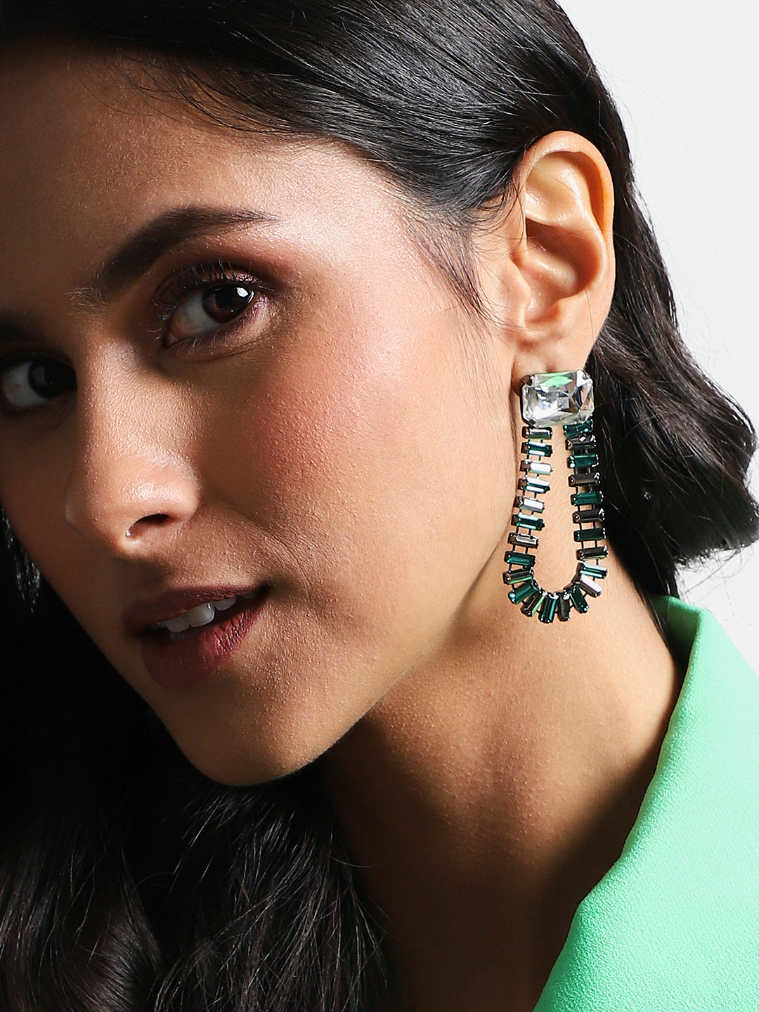 Women Silver-Plated Drop Earrings