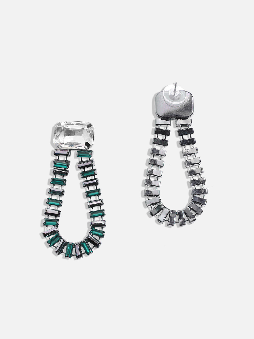 Women Silver-Plated Drop Earrings
