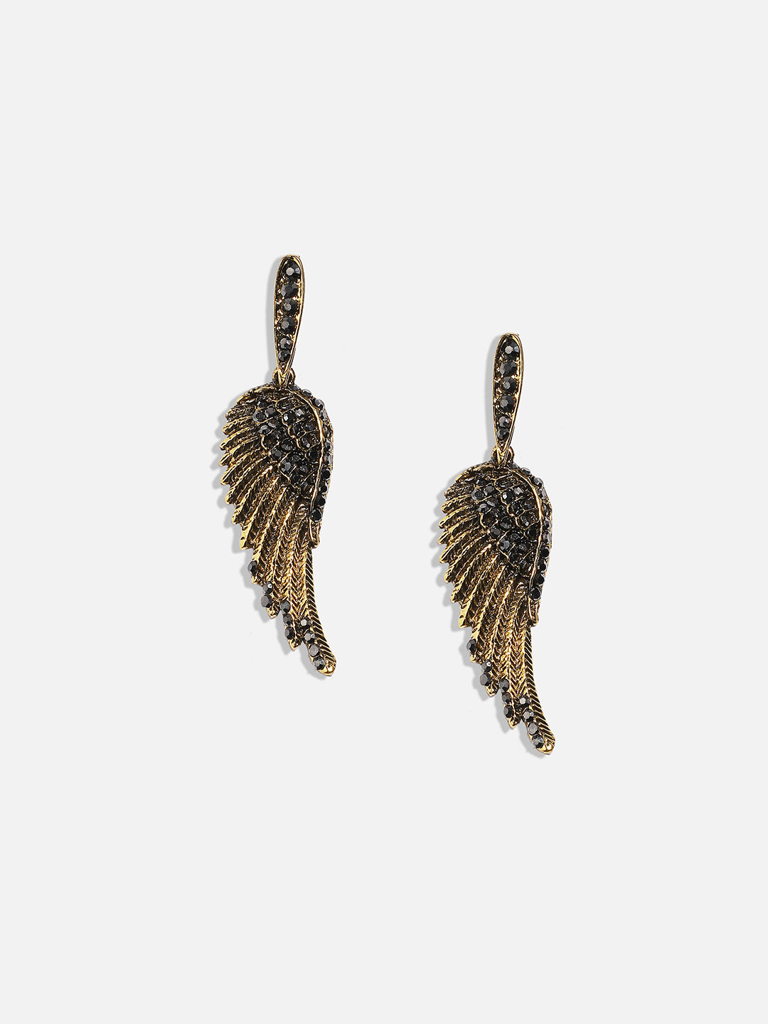 Women Gold Angel Wings Drop Earringss