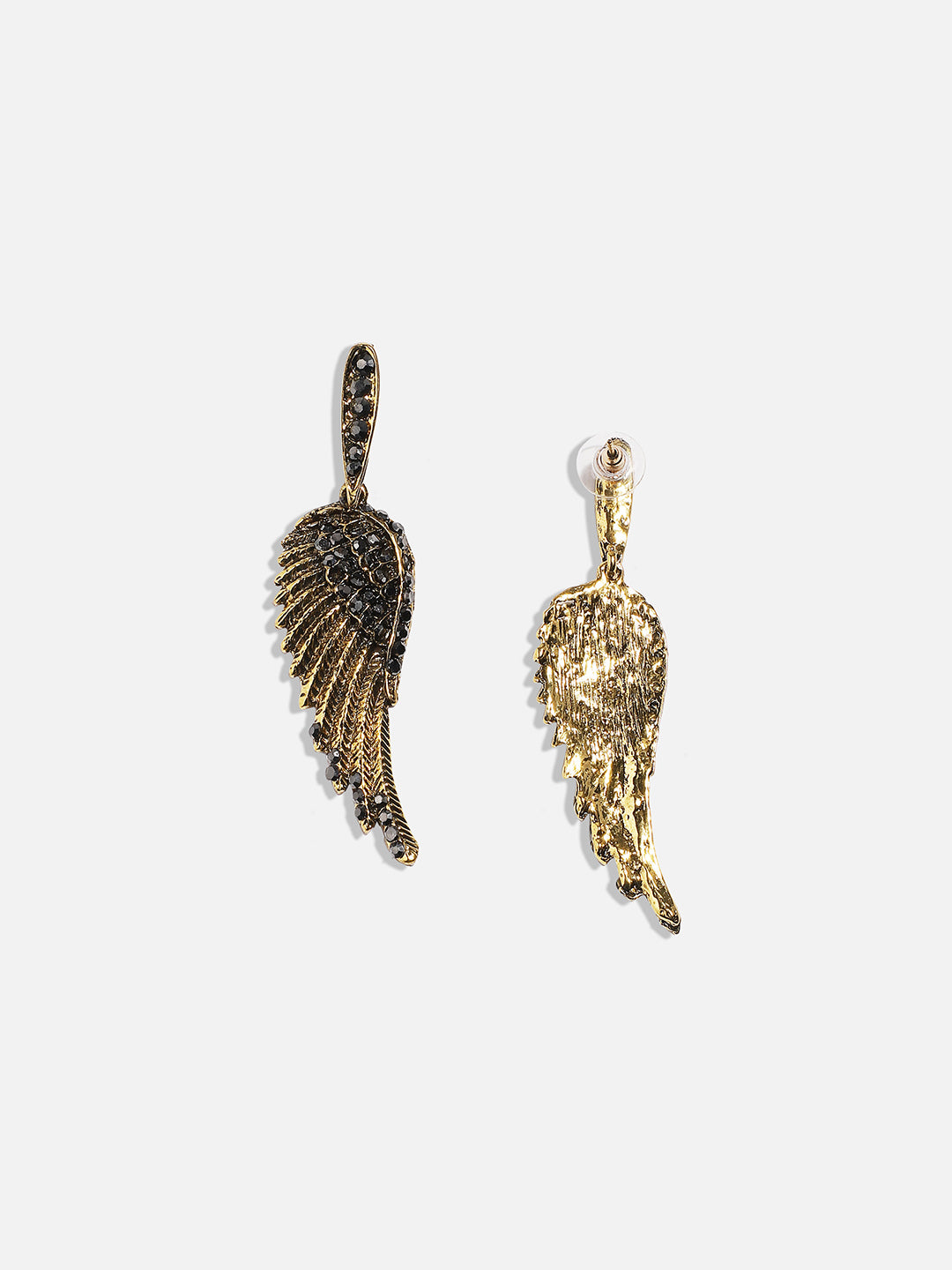 Women Gold Angel Wings Drop Earringss