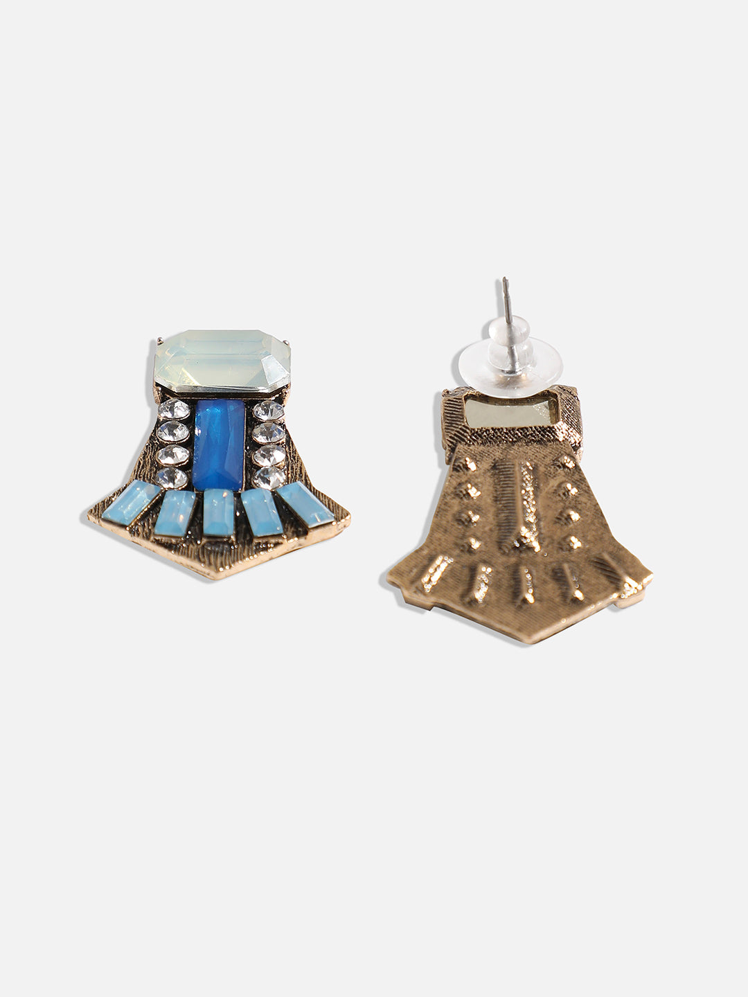 Women Blue Stone Drop Earringss