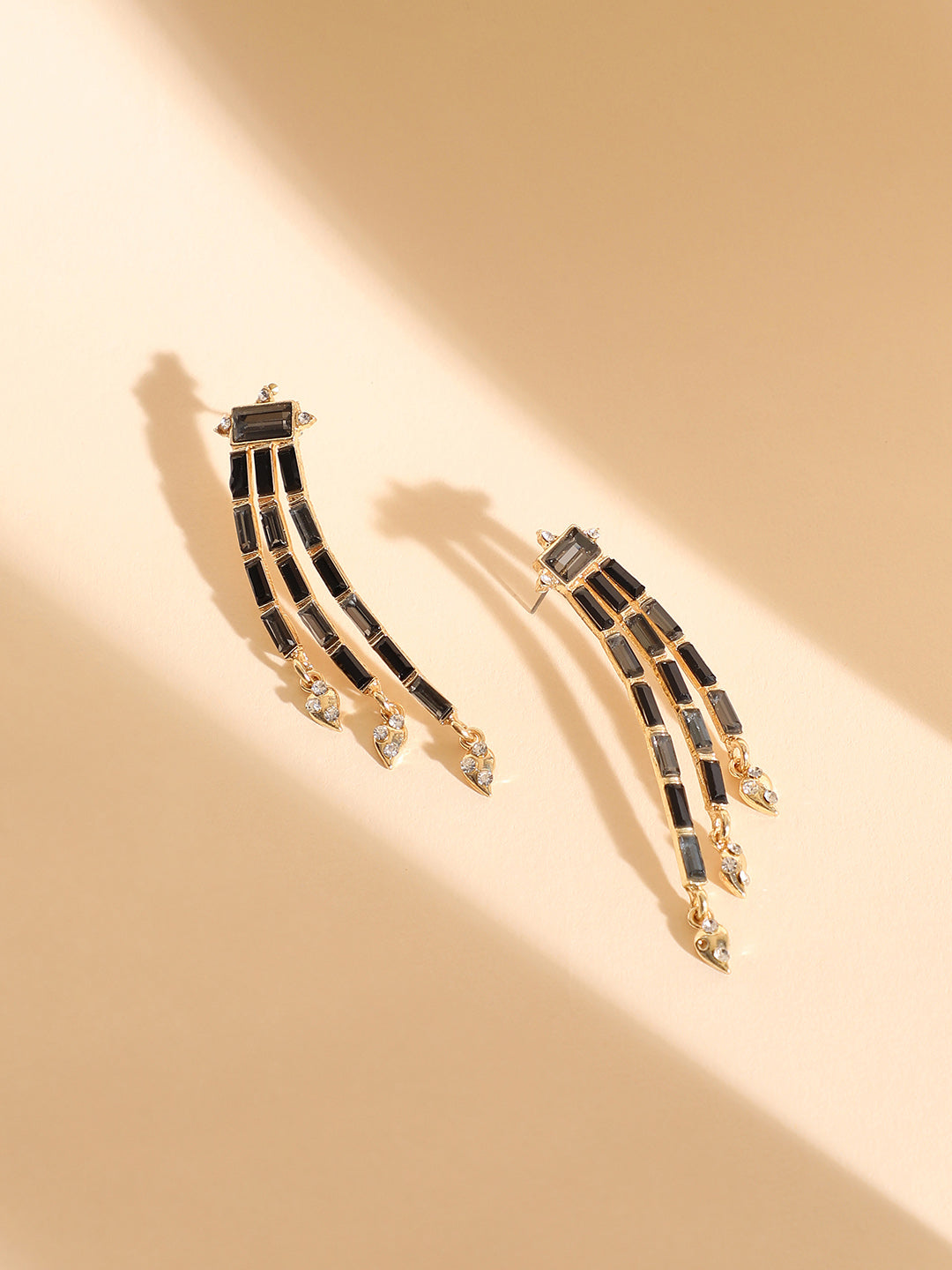 Women Multi Triple Bar Drop Earringss